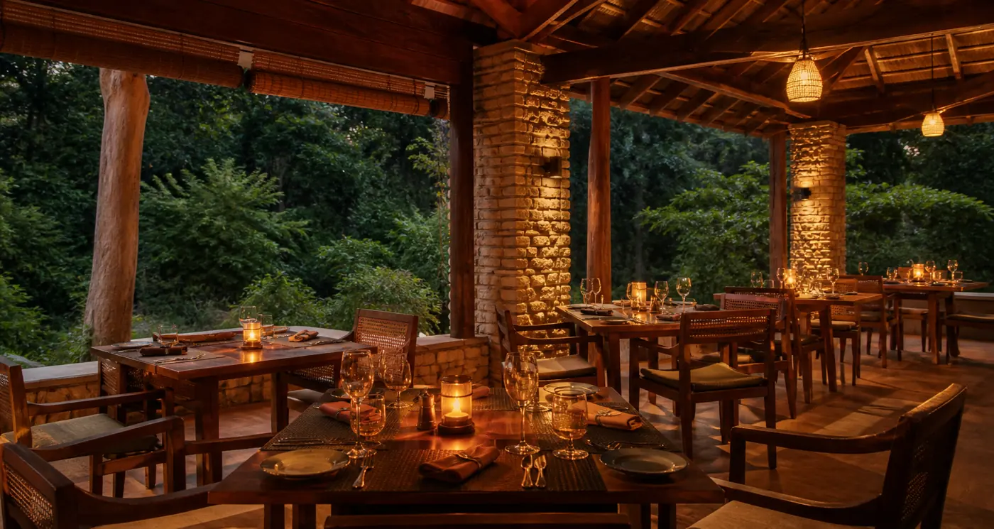 Dining at Bandhavgarh Tiger Resort